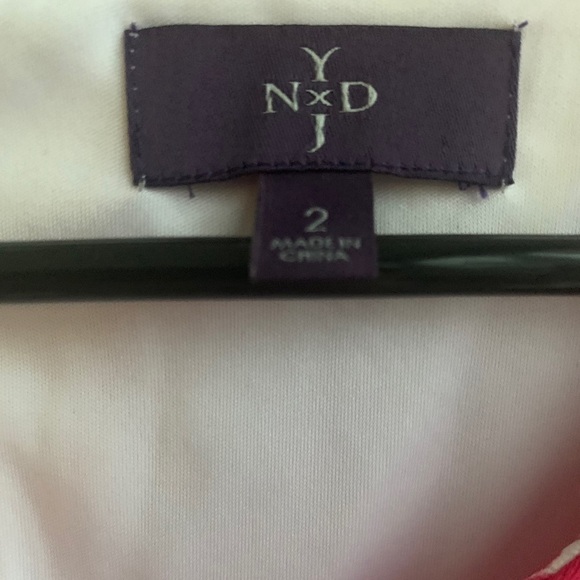 NYDJ Veronica Geo Stripe Wrap Dress Pink Size 2 - Picture 5 of 7